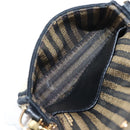 FENDI Nano Bucket Charm Hand Pouch Charm Raffia 2way Beige Gold Auth 207075M-21