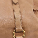 Miu Miu Matelasse Hand Bag Leather 2way Brown Gold Auth 207078A-20