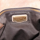 Miu Miu Matelasse Hand Bag Leather 2way Brown Gold Auth 207078A-22