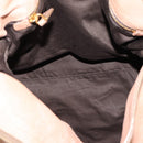 Miu Miu Matelasse Hand Bag Leather 2way Brown Gold Auth 207078A-11
