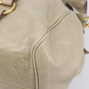 Miu Miu Matelasse Hand Bag Vitellolux 2way Beige Gold Auth 207079M-12