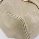 Miu Miu Matelasse Hand Bag Vitellolux 2way Beige Gold Auth 207079M-13