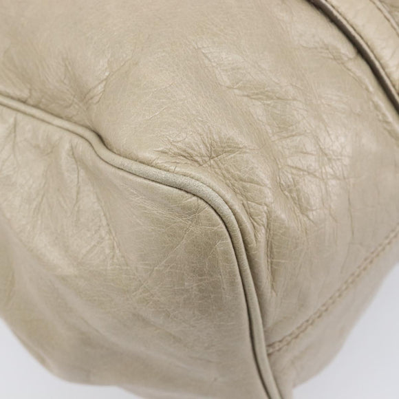 Miu Miu Matelasse Hand Bag Vitellolux 2way Beige Gold Auth 207079M
