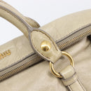 Miu Miu Matelasse Hand Bag Vitellolux 2way Beige Gold Auth 207079M-17