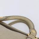 Miu Miu Matelasse Hand Bag Vitellolux 2way Beige Gold Auth 207079M-8