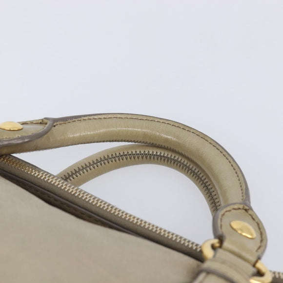 Miu Miu Matelasse Hand Bag Vitellolux 2way Beige Gold Auth 207079M