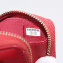 CHANEL 2.55 Matelasse Chain Neck Pouch Lamb Skin Red Gold CC Auth 207080M-21