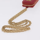 CHANEL 2.55 Matelasse Chain Neck Pouch Lamb Skin Red Gold CC Auth 207080M-7