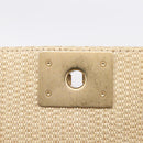 CHANEL Boy Chanel Chain Shoulder Bag Raffia Beige Gold CC Auth 207083SM-20