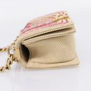CHANEL Boy Chanel Chain Shoulder Bag Raffia Beige Gold CC Auth 207083SM-3