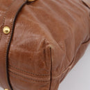 Miu Miu Matelasse Hand Bag Vitellolux 2way Brown Gold Auth 207085V-14