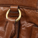 Miu Miu Matelasse Hand Bag Vitellolux 2way Brown Gold Auth 207085V-17