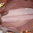 Miu Miu Matelasse Hand Bag Vitellolux 2way Brown Gold Auth 207085V-18