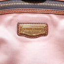 Miu Miu Matelasse Hand Bag Vitellolux 2way Brown Gold Auth 207085V-23