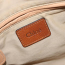 Chloe Paraty Hand Bag Leather 2way Beige Gold Auth 207086A-20