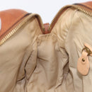 Chloe Paraty Hand Bag Leather 2way Beige Gold Auth 207086A-24