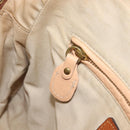 Chloe Paraty Hand Bag Leather 2way Beige Gold Auth 207086A-25