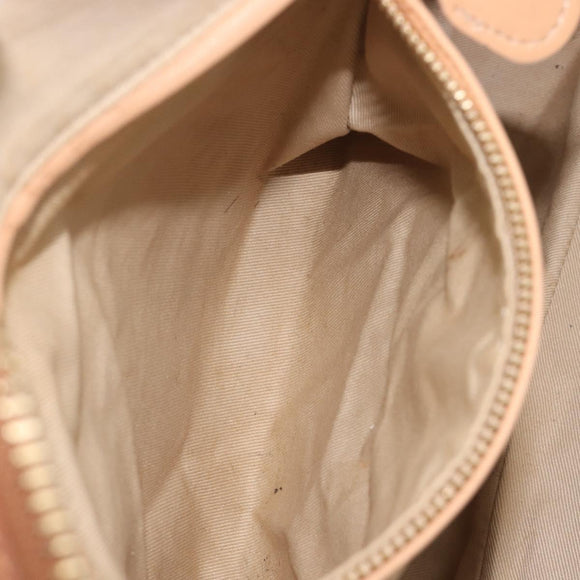 Chloe Paraty Hand Bag Leather 2way Beige Gold Auth 207086A