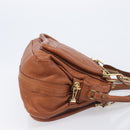 Chloe Paraty Hand Bag Leather 2way Beige Gold Auth 207086A-4