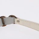 Christian Dior Trotter Canvas Romantic Chain Bag PVC White Silver Auth 207087A-16