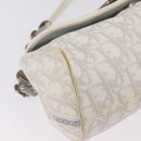 Christian Dior Trotter Canvas Romantic Chain Bag PVC White Silver Auth 207087A-17