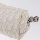 Christian Dior Trotter Canvas Romantic Chain Bag PVC White Silver Auth 207087A-20
