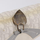 Christian Dior Trotter Canvas Romantic Chain Bag PVC White Silver Auth 207087A-22