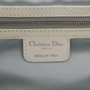 Christian Dior Trotter Canvas Romantic Chain Bag PVC White Silver Auth 207087A-26