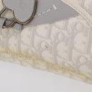 Christian Dior Trotter Canvas Romantic Chain Bag PVC White Silver Auth 207087A-14