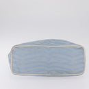FENDI Tote Bag Canvas Light Blue Silver Auth 207089-11