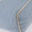 FENDI Tote Bag Canvas Light Blue Silver Auth 207089-12