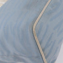 FENDI Tote Bag Canvas Light Blue Silver Auth 207089-14