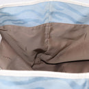 FENDI Tote Bag Canvas Light Blue Silver Auth 207089-20