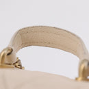 CHANEL Matelasse Vanity Chain Shoulder Pouch Caviar Skin White CC Auth 207090V-8