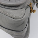 Chloe Paraty Hand Bag Leather 2way Gray Gold Auth 207091V-14