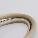 PRADA Gathered Hand Bag Leather 2way Beige Gold Auth 207092A-10