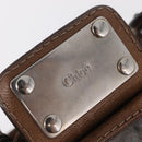 Chloe Paddington Hand Bag Leather Brown Silver Auth 207093V-20
