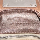 Chloe Paddington Hand Bag Leather Brown Silver Auth 207093V-21