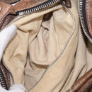 Chloe Paddington Hand Bag Leather Brown Silver Auth 207093V-26