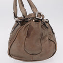 Chloe Paddington Hand Bag Leather Brown Silver Auth 207093V-4