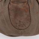 Chloe Paddington Hand Bag Leather Brown Silver Auth 207093V-7