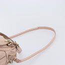 Chloe Paraty Hand Bag Leather 2way Pink Gold Auth 207095V-10