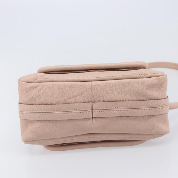 Chloe Paraty Hand Bag Leather 2way Pink Gold Auth 207095V