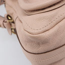 Chloe Paraty Hand Bag Leather 2way Pink Gold Auth 207095V-14