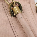Chloe Paraty Hand Bag Leather 2way Pink Gold Auth 207095V-18
