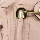 Chloe Paraty Hand Bag Leather 2way Pink Gold Auth 207095V-19