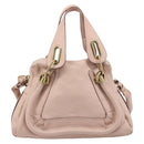 Chloe Paraty Hand Bag Leather 2way Pink Gold Auth 207095V-2