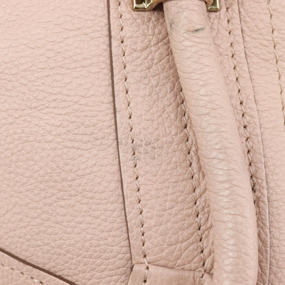 Chloe Paraty Hand Bag Leather 2way Pink Gold Auth 207095V