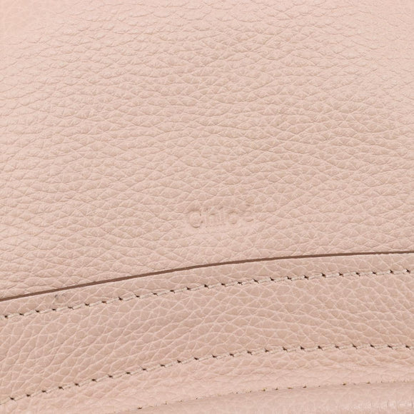 Chloe Paraty Hand Bag Leather 2way Pink Gold Auth 207095V