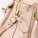 Chloe Paraty Hand Bag Leather 2way Pink Gold Auth 207095V-22